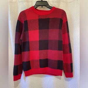 Cat & Jack Red and Black Knit Sweater